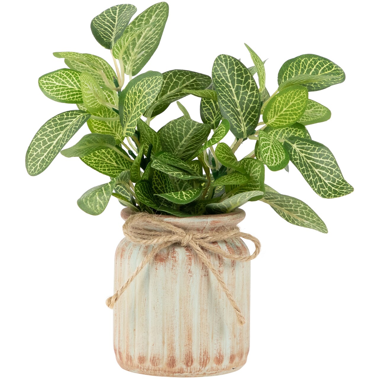 Northlight Reticulated Artificial Spring Foliage in Ceramic Pot - 8"